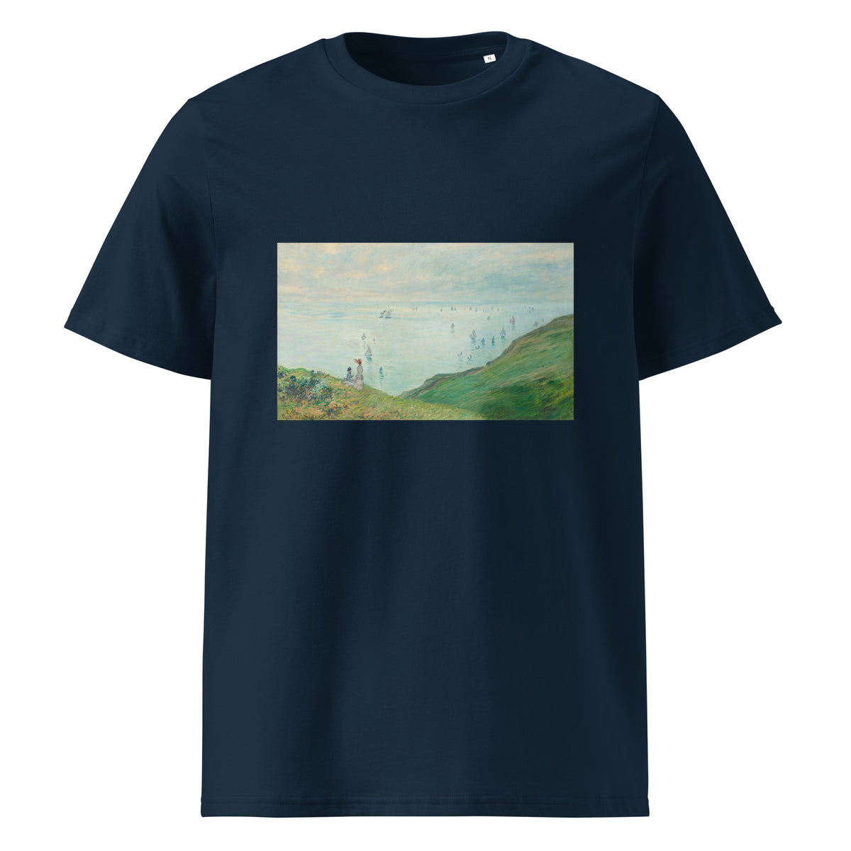 Navy T-shirt Cliffs At Pourville Premium