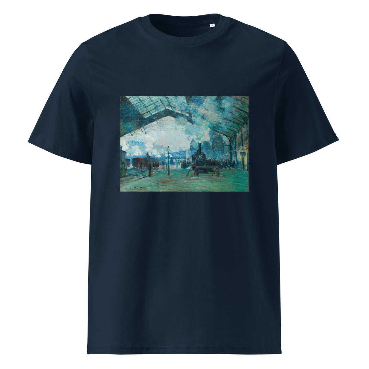 Navy T-shirt Arrival Of The Normandy Train Gare Saint-Lazare Premium