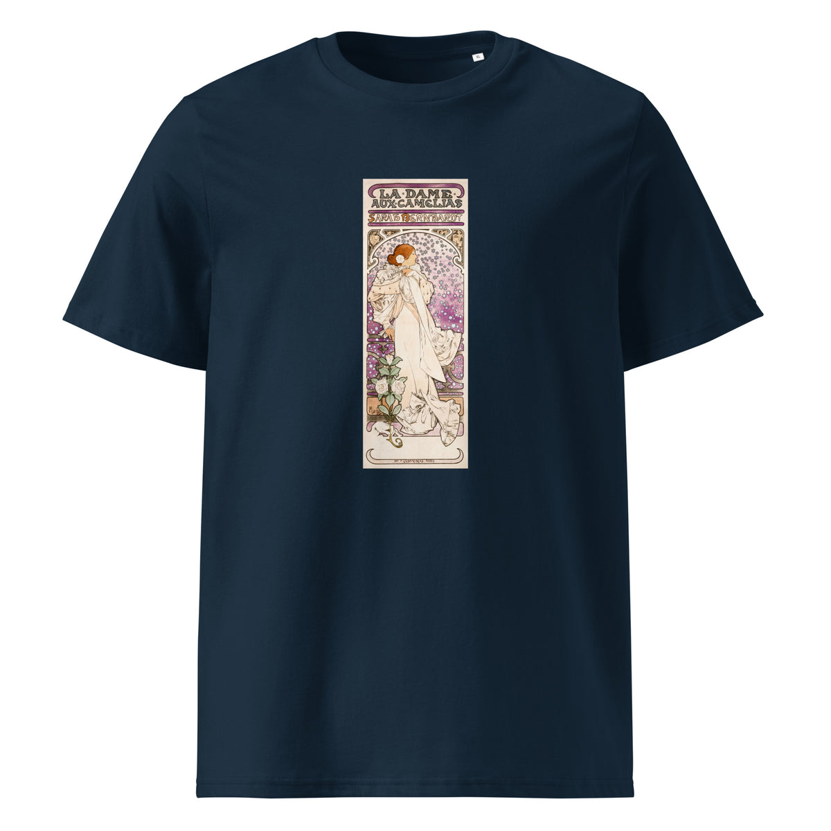 Navy T-shirt La Dame Aux Camelias Sarah Bernhardt Premium