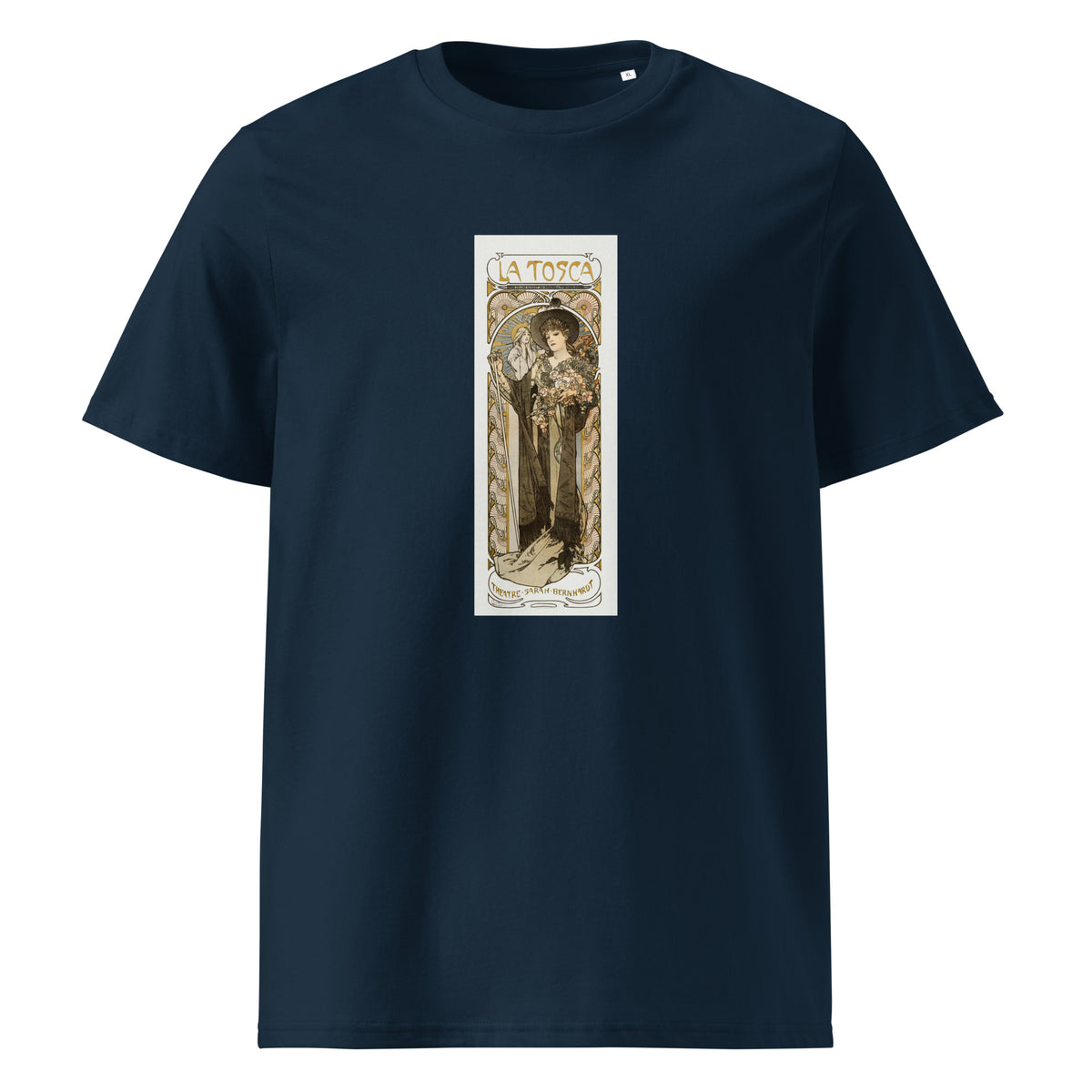 Navy T-shirt La Tosca Sarah Bernhardt - Alphonse Maria Mucha 1869 Premium