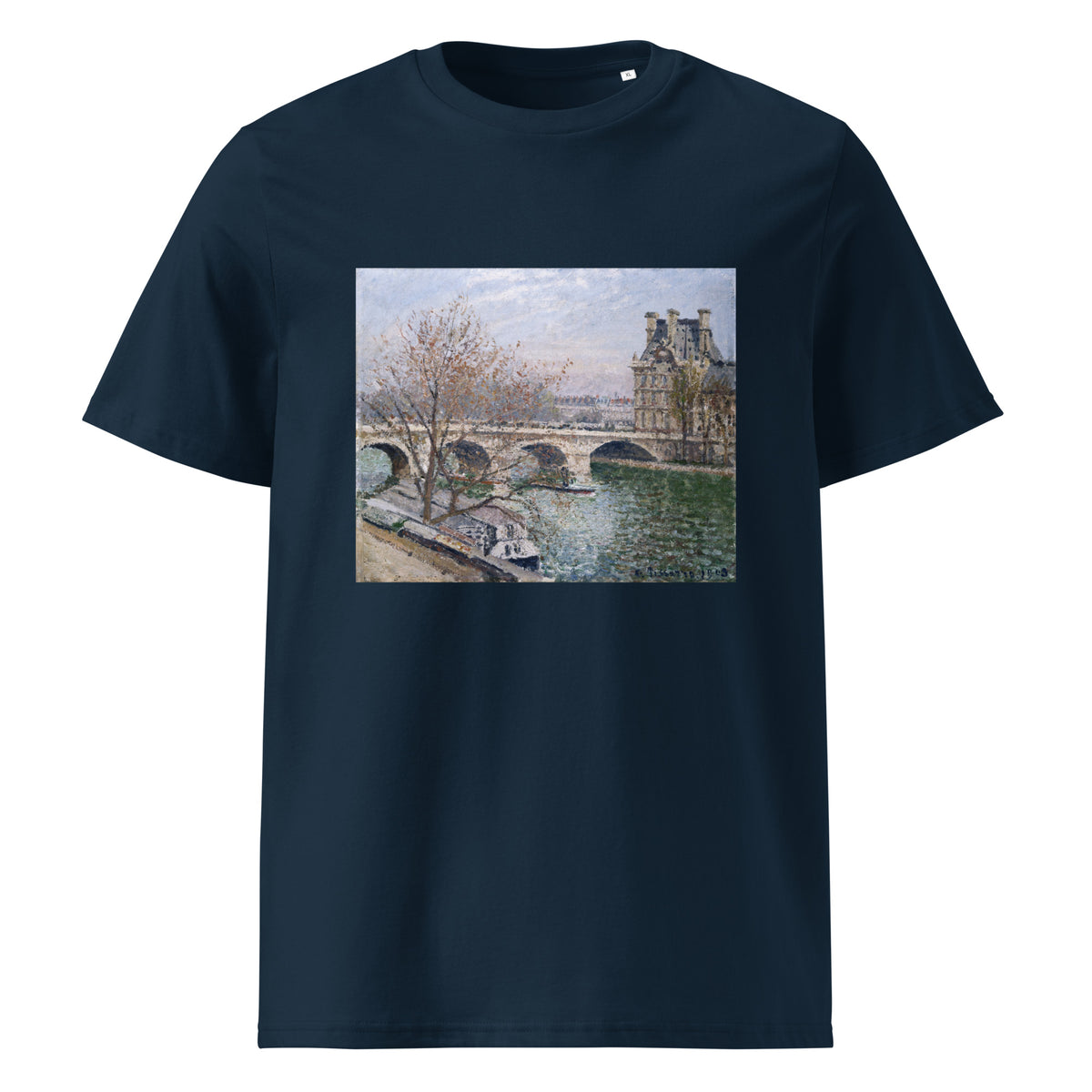 Navy T-shirt The Pont Royal And The Pavillon De Flore Premium