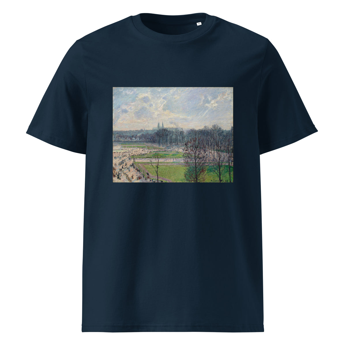Navy T-shirt The Garden Of The Tuileries On A Winter Afternoon Premium