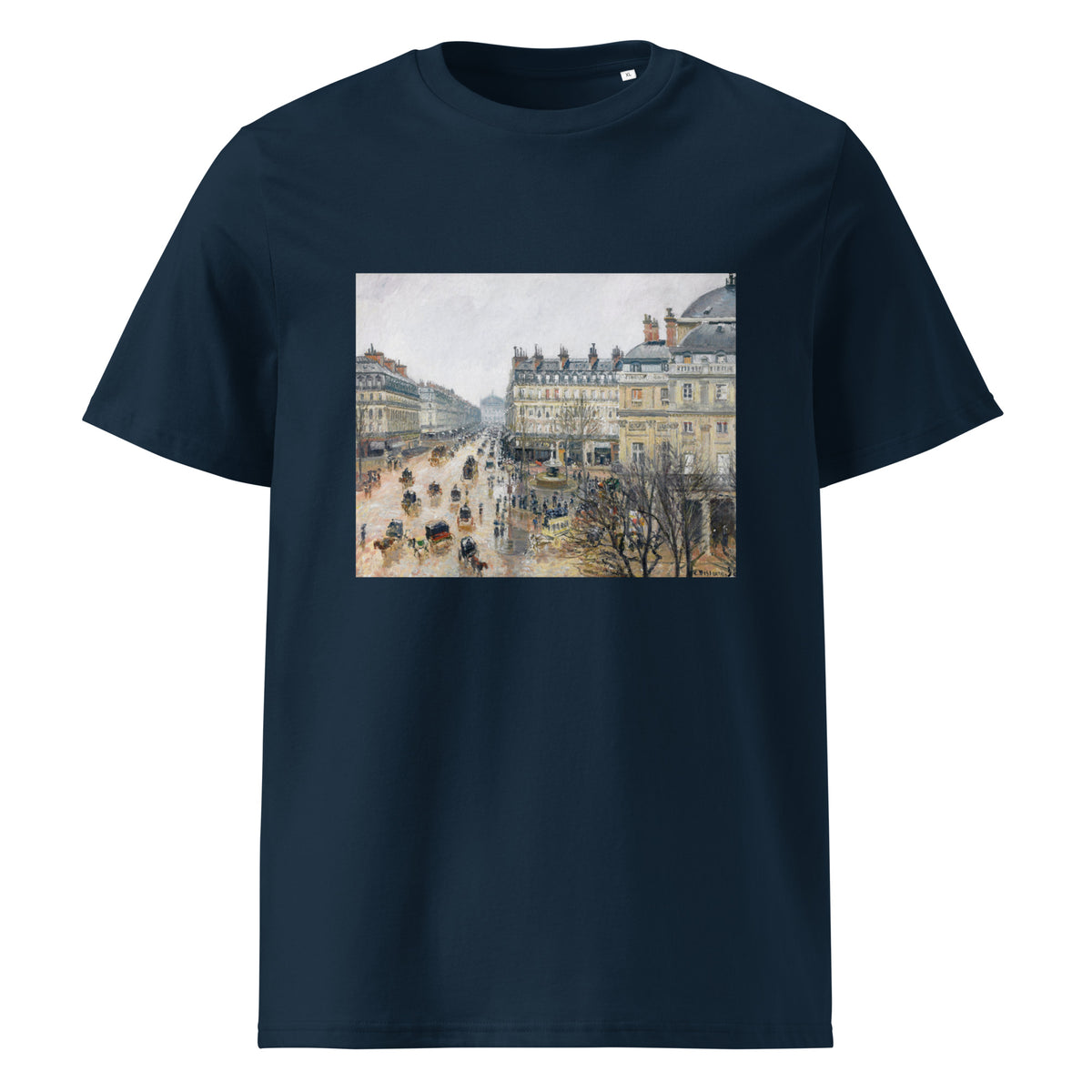 Navy T-shirt French Theater Square Paris Painting In High Resolution Premium