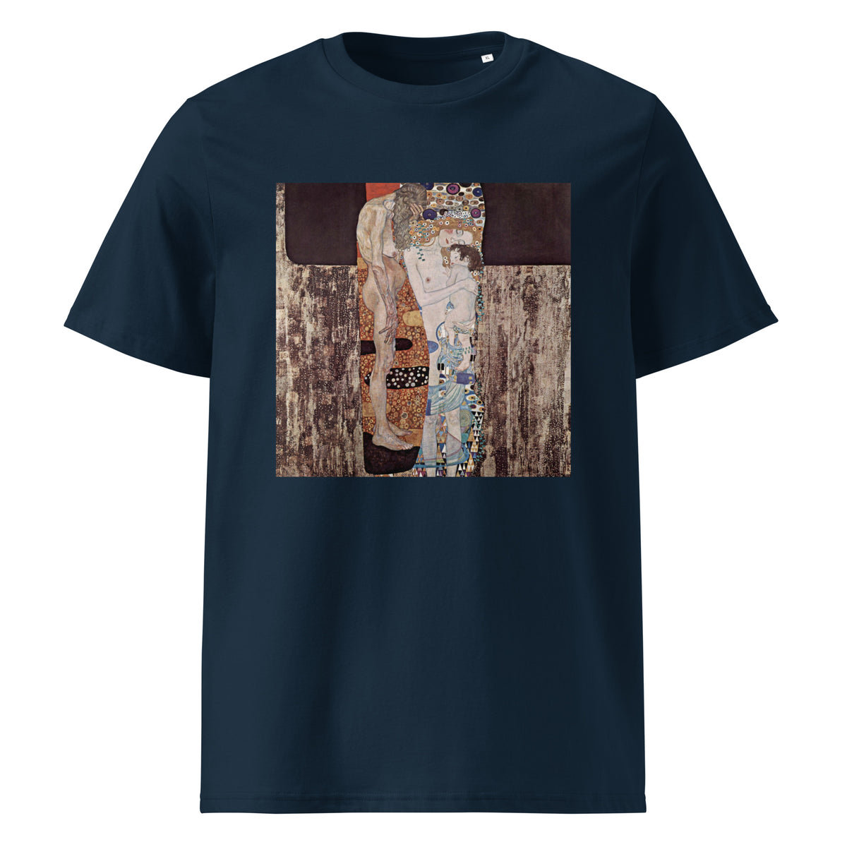 Navy T-shirt Gustav Klimt The Three Ages Of The Woman Famous Painting Premium