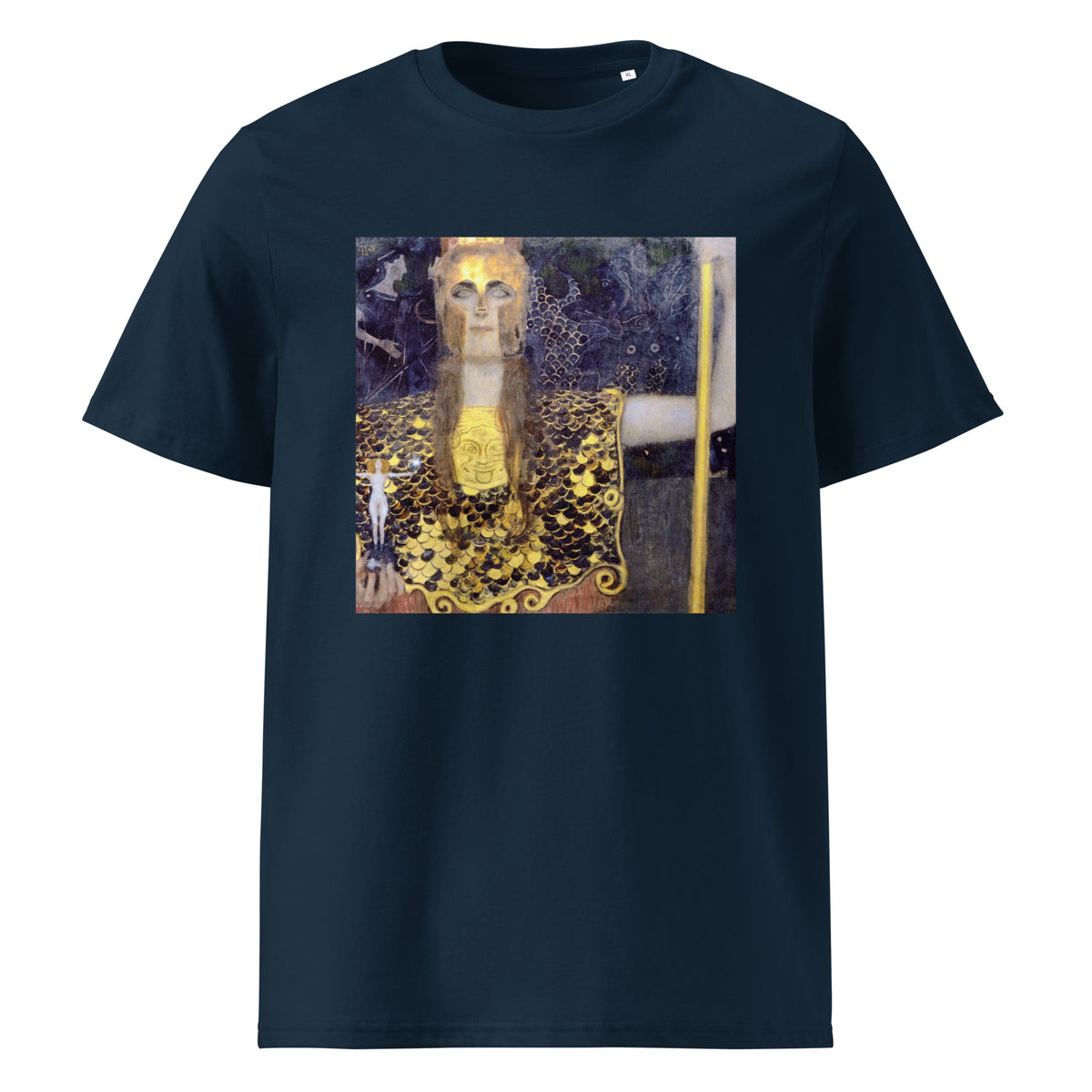 Navy T-shirt Gustav Klimt Pallas Athena Famous Painting Premium