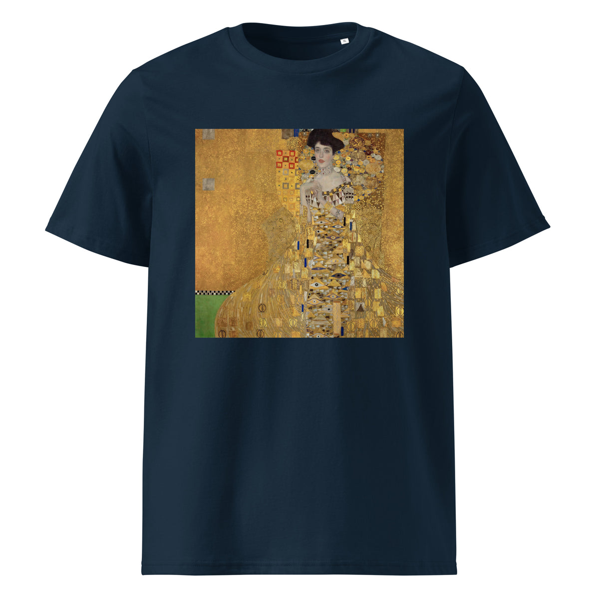 Navy T-shirt Gustav Klimt Portrait Of Adele Bloch-Bauer I Famous Painting Premium