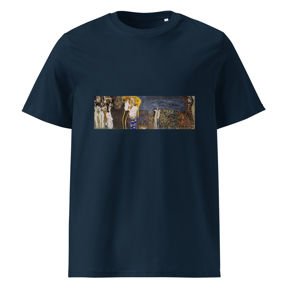 Navy T-shirt Gustav Klimt The Hostile Powers Famous Painting Premium