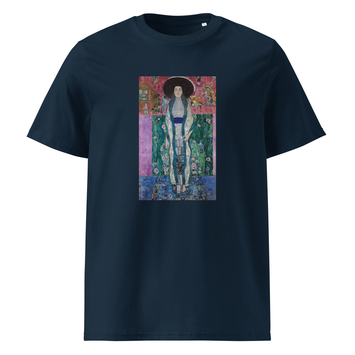 Navy T-shirt Gustav Klimt Portrait Of Adele Bloch-Bauer Famous Painting Premium