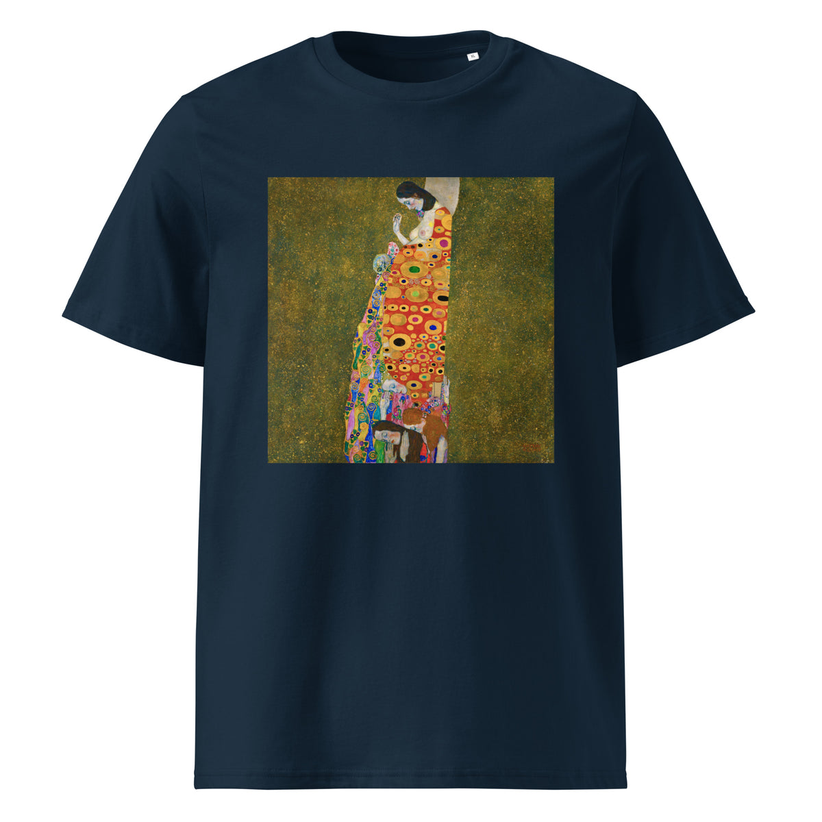 Navy T-shirt Gustav Klimt Hope II Famous Painting Premium