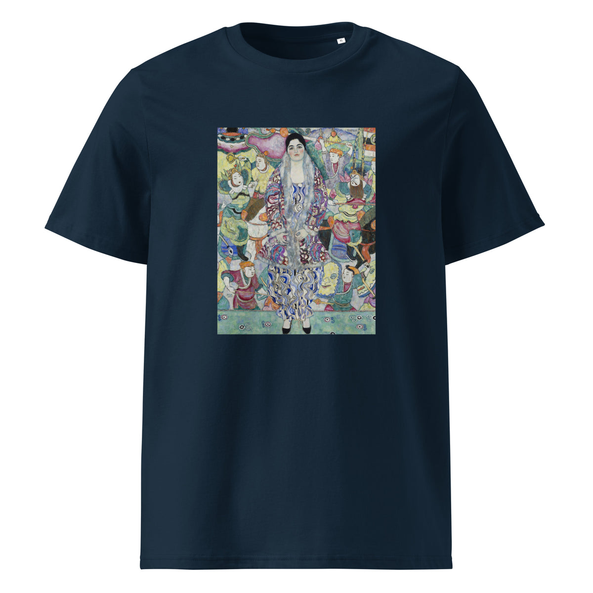Navy T-shirt Gustav Klimt Portrait Of Friederike Maria Beer Famous Painting Premium