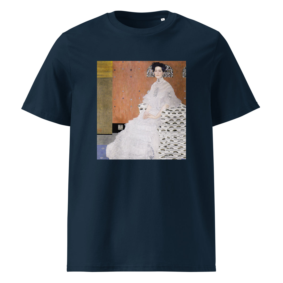 Navy T-shirt Gustav Klimt Bildnis Fritza Riedler Famous Painting Premium