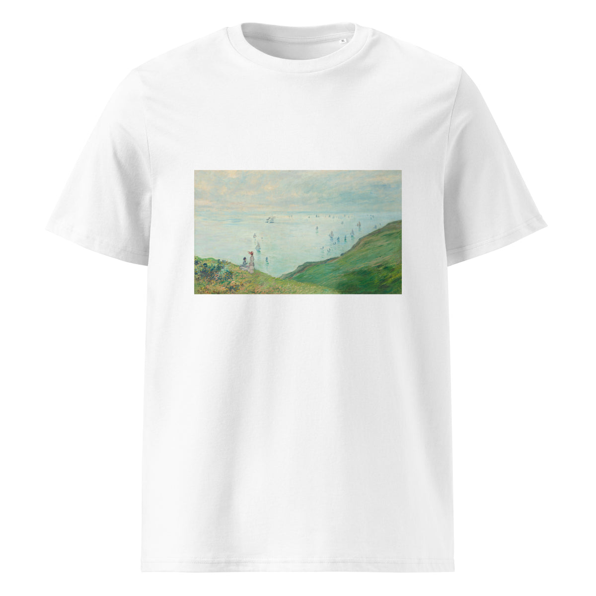 White T-shirt Cliffs At Pourville Premium