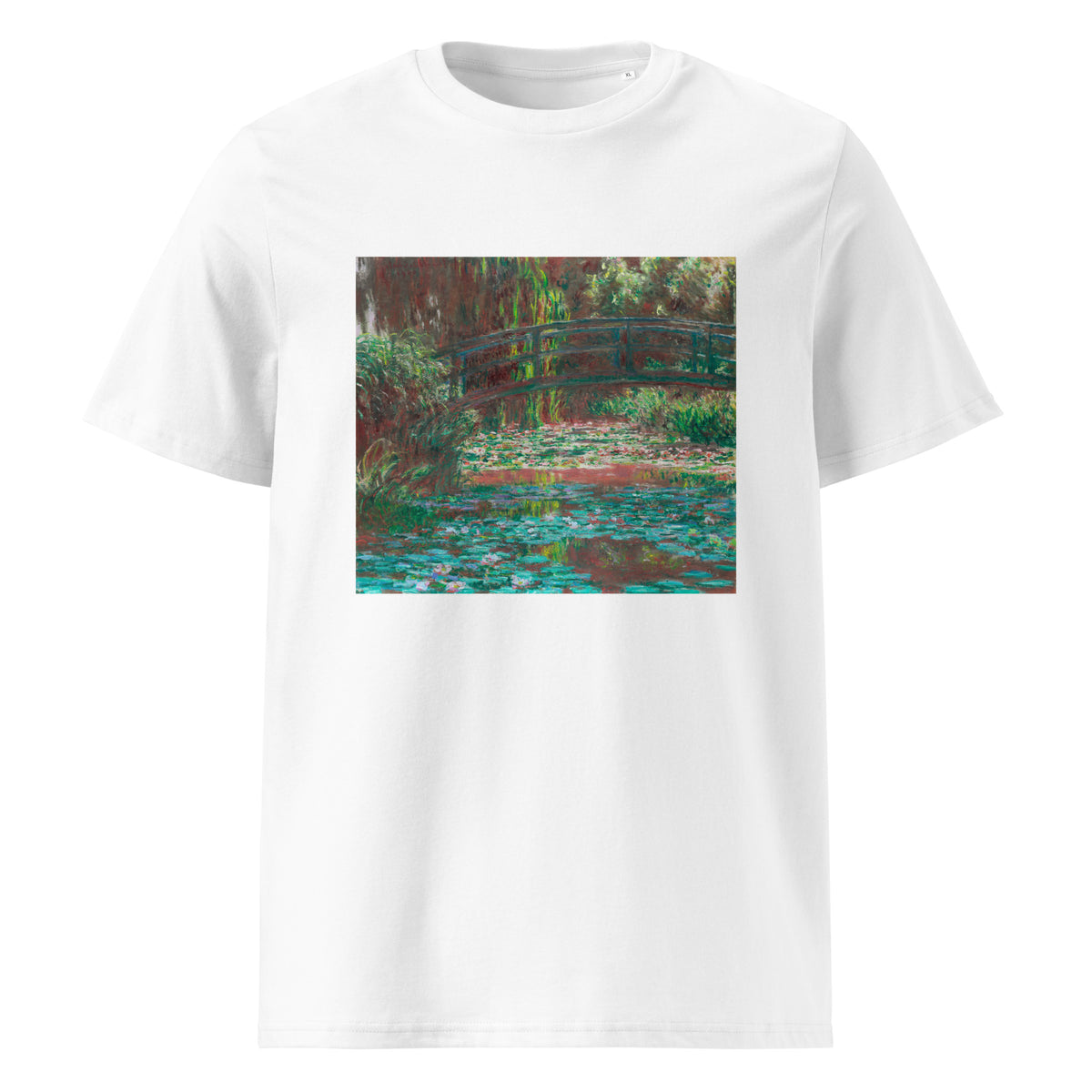 White T-shirt Water Lily Pond Premium