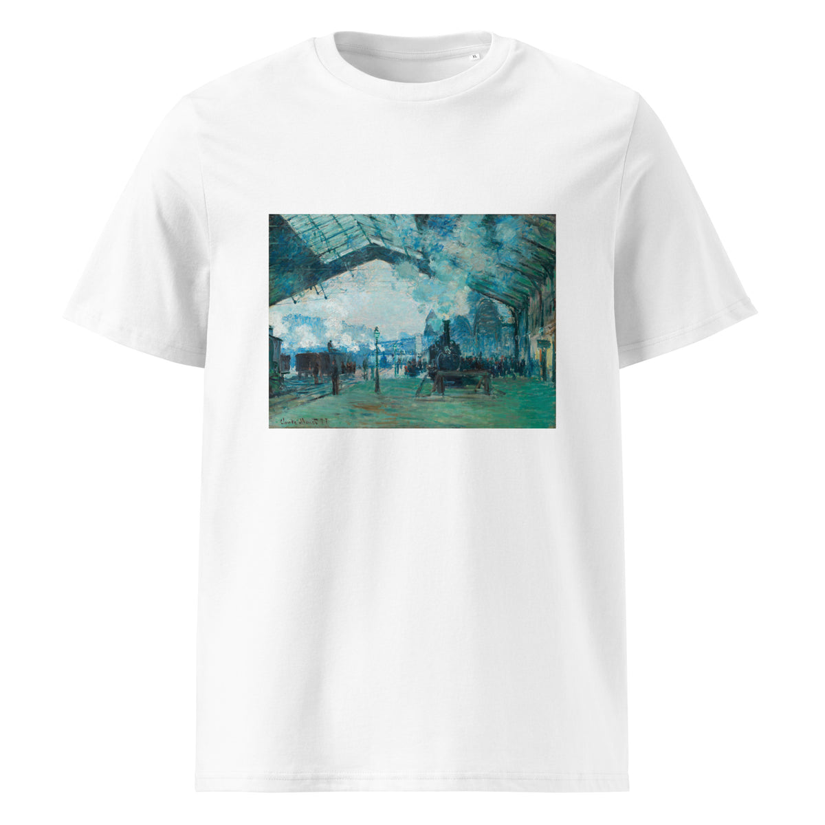 White T-shirt Arrival Of The Normandy Train Gare Saint-Lazare Premium