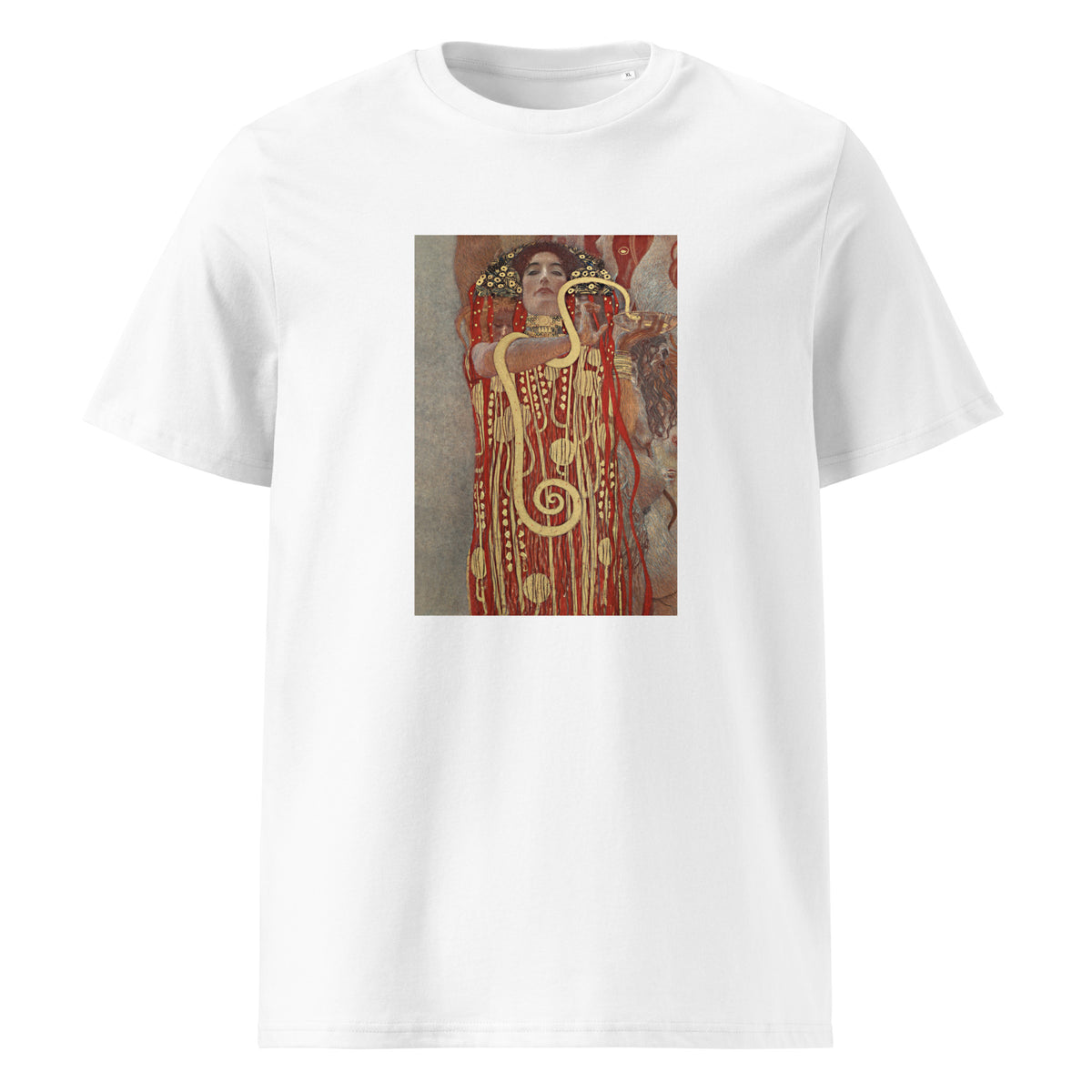 White T-shirt Gustav Klimt Hygieia Famous Painting Premium