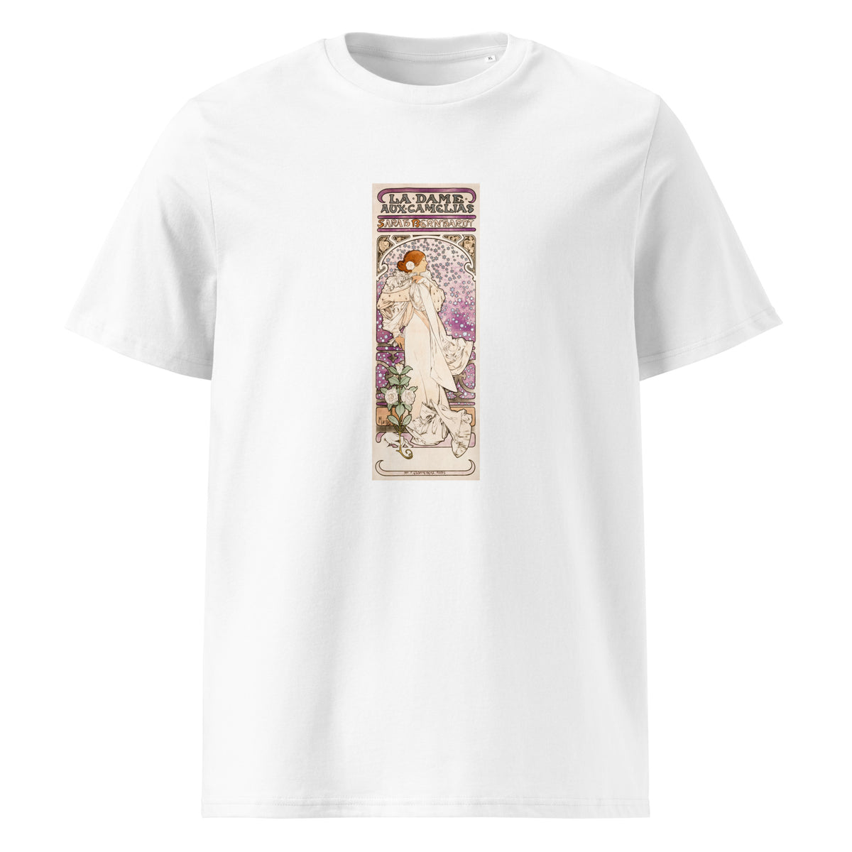 White T-shirt La Dame Aux Camelias Sarah Bernhardt Premium