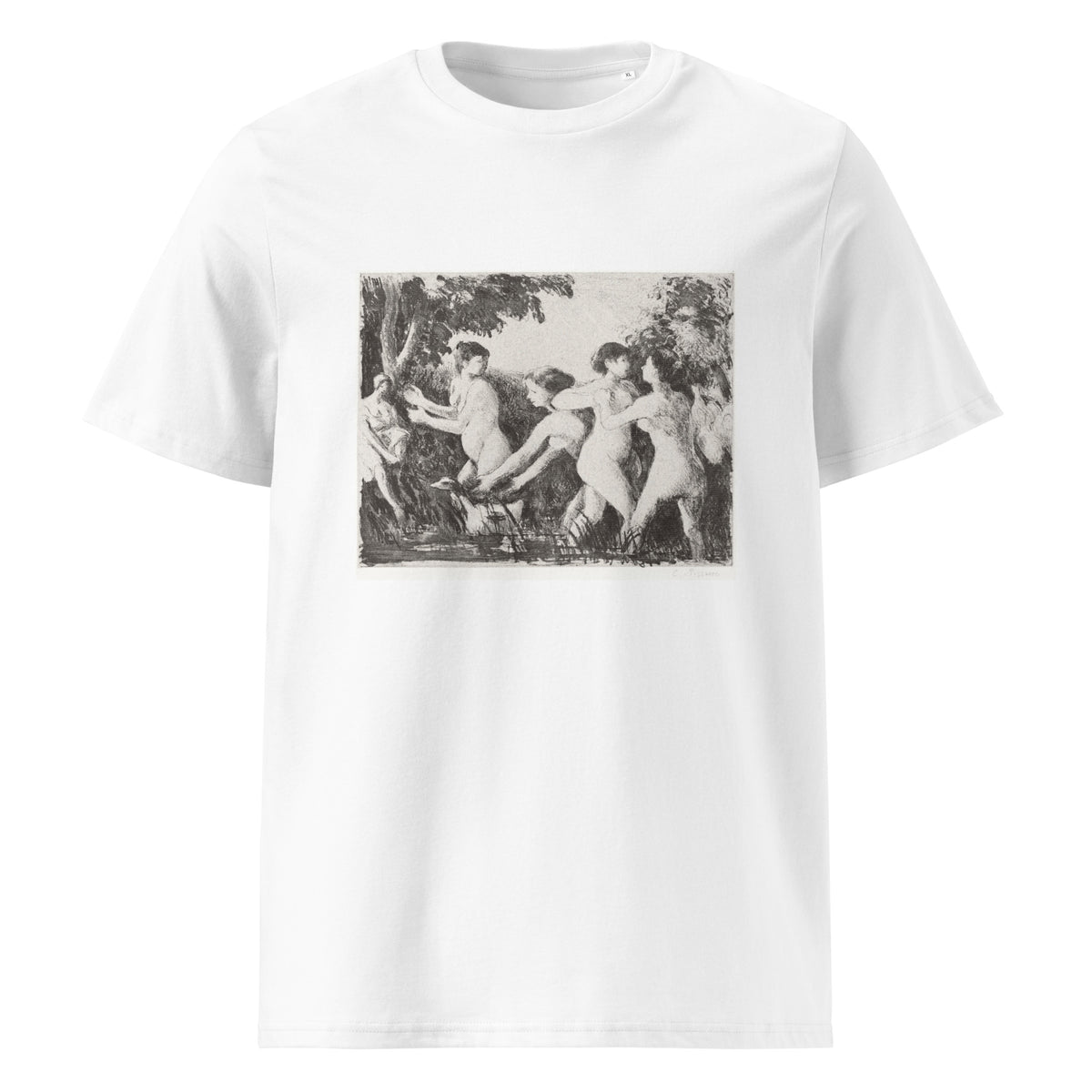 White T-shirt Bathers Wrestling Premium
