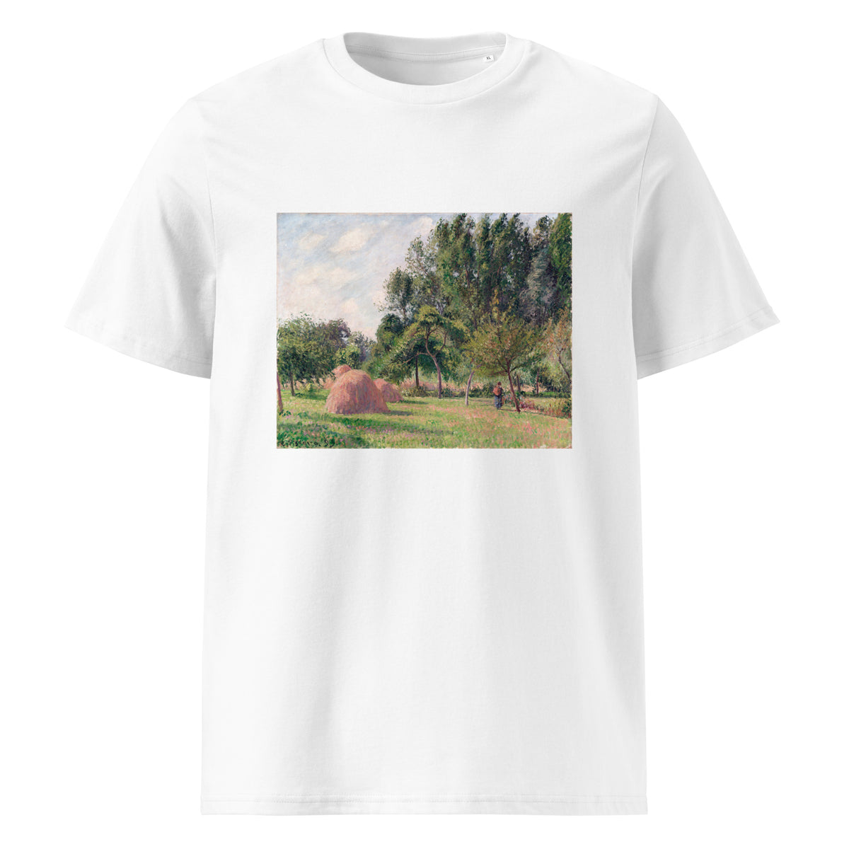 White T-shirt Haystacks Morning Eragny Premium