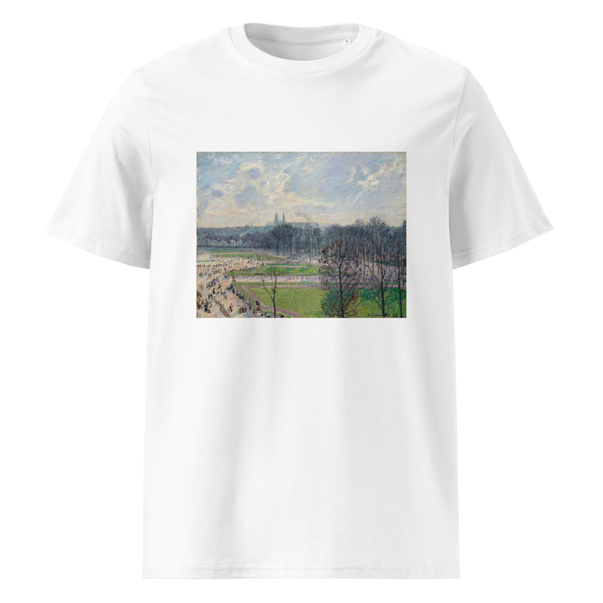 White T-shirt The Garden Of The Tuileries On A Winter Afternoon Premium