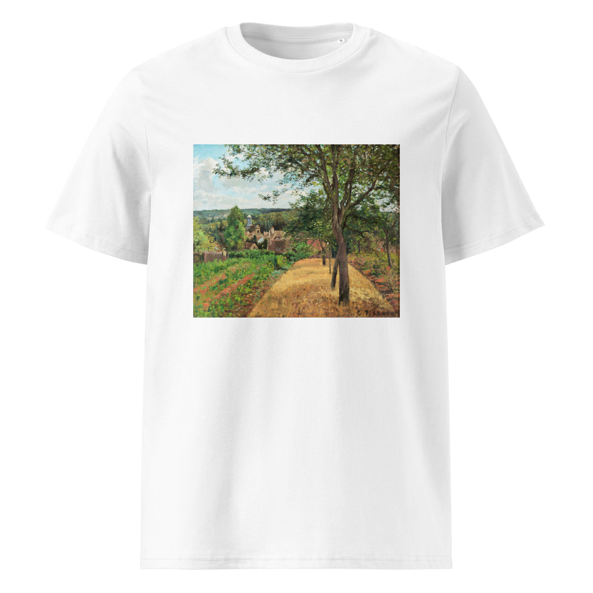 White T-shirt Orchards At Louveciennes Painting In High Resolution Premium