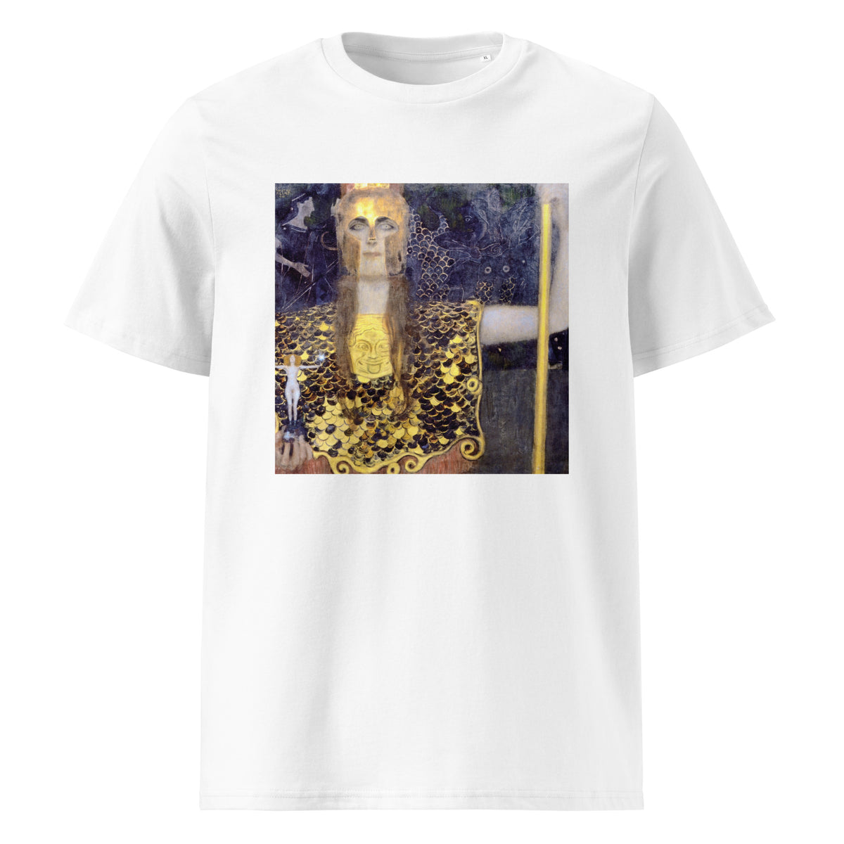 White T-shirt Gustav Klimt Pallas Athena Famous Painting Premium