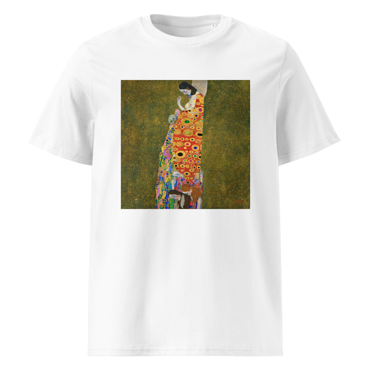 White T-shirt Gustav Klimt Hope II Famous Painting Premium