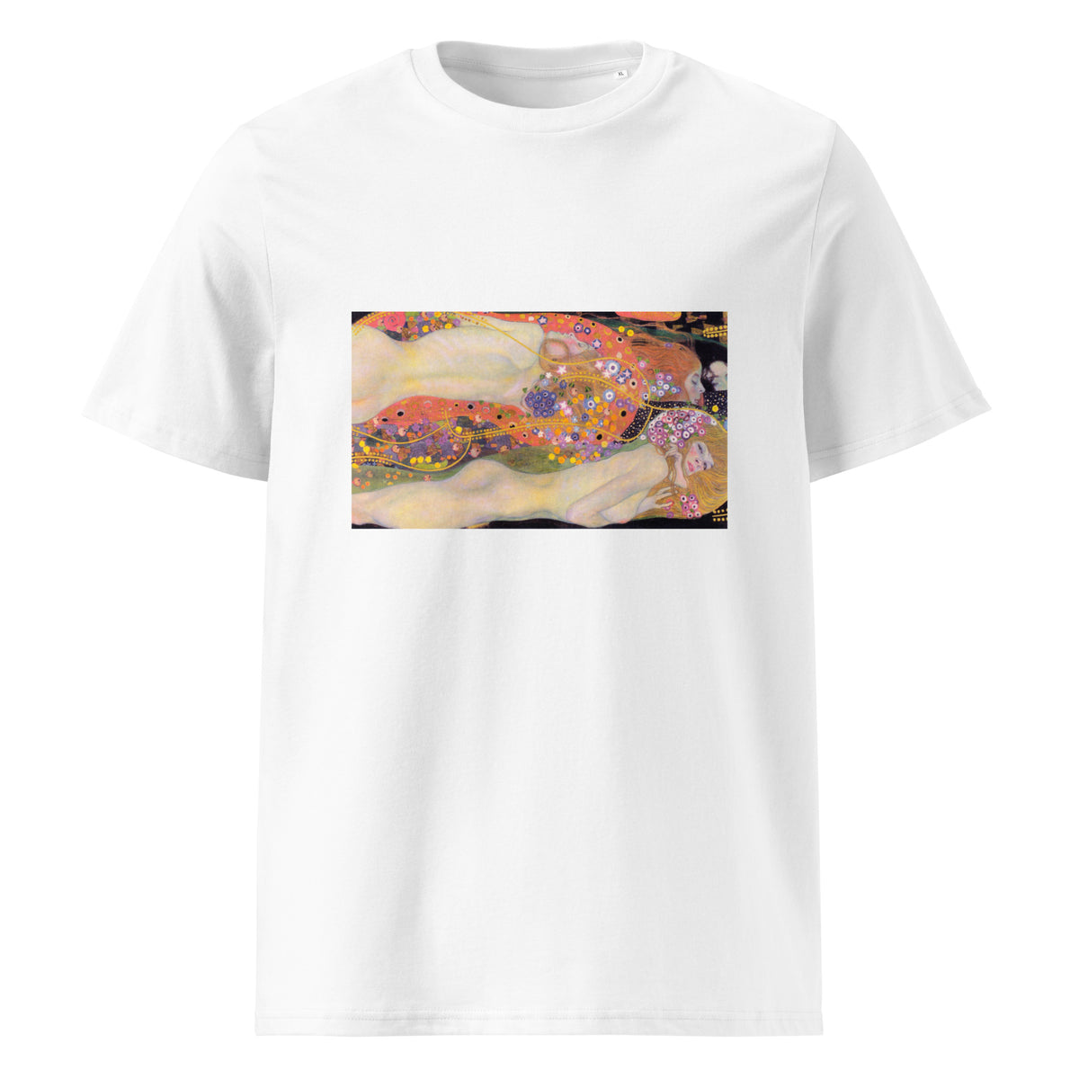 White T-shirt Gustav Klimt Water Serpents II Famous Painting Premium
