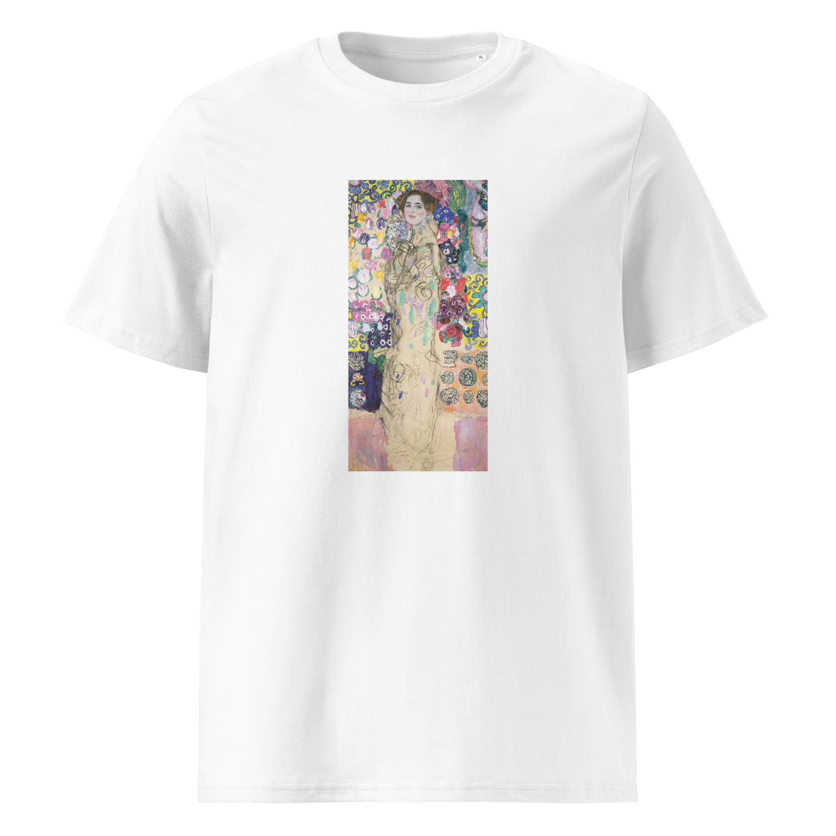 White T-shirt Gustav Klimt Portrait Of Maria Munk Famous Painting Premium