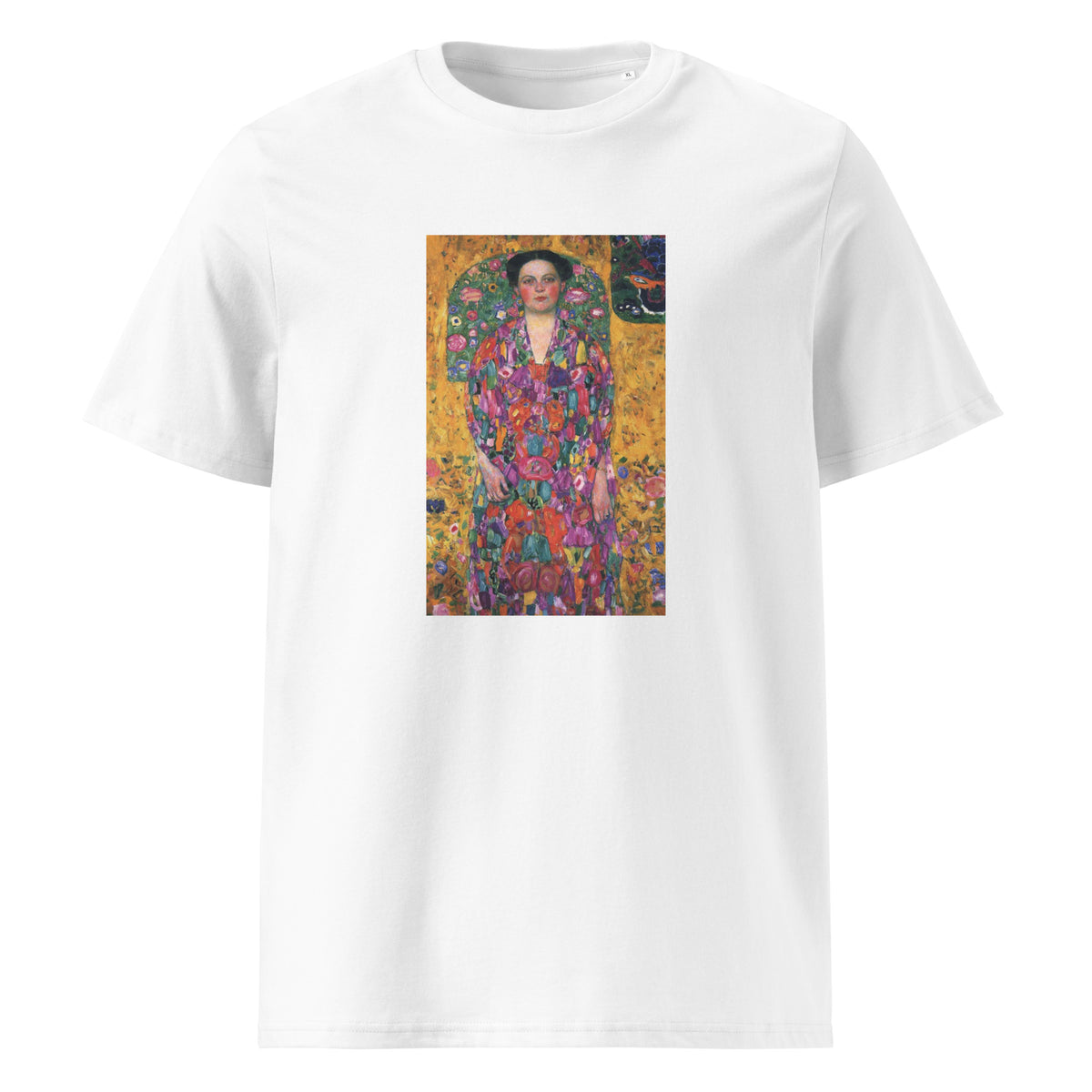 White T-shirt Gustav Klimt Portrait Of Eugenia Primavesi Famous Painting Premium