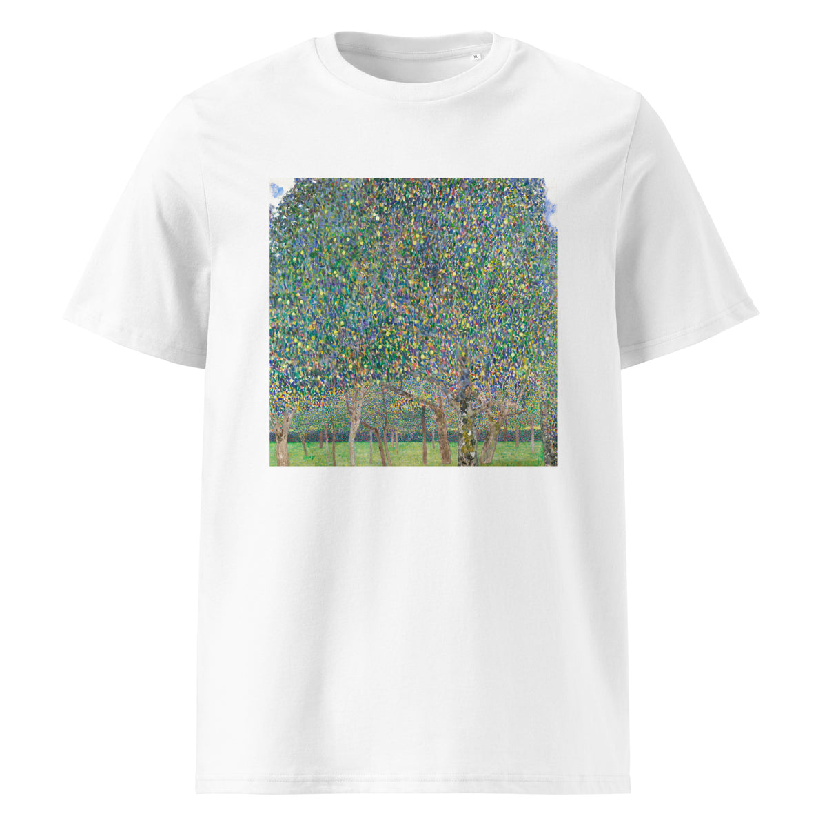 White T-shirt Gustav Klimt Pear Tree Famous Painting Premium