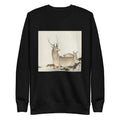 Black Sweater Couple Of Deers - Ohara Koson 1900 Signature