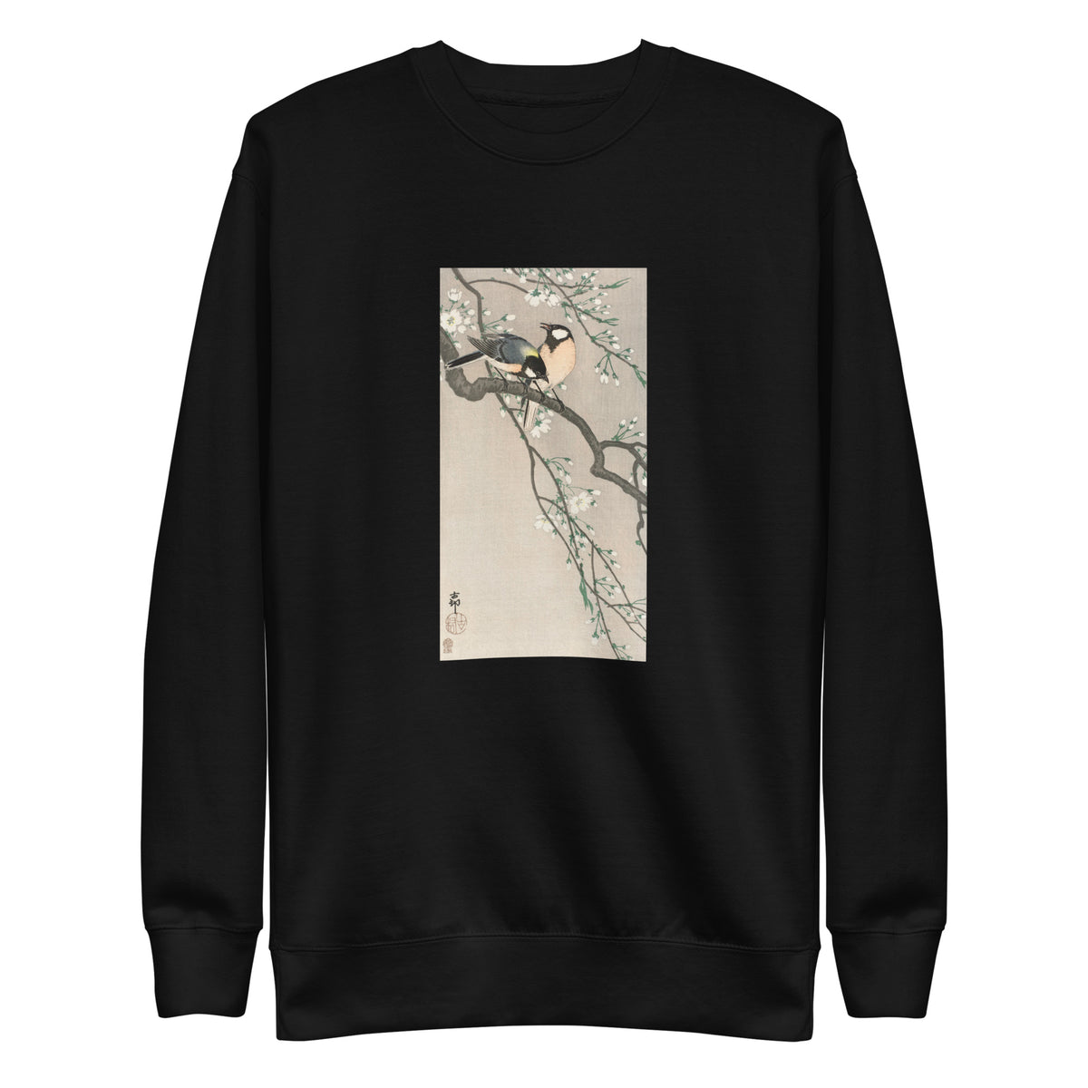 Black Sweater Tits On Cherry Branch Signature