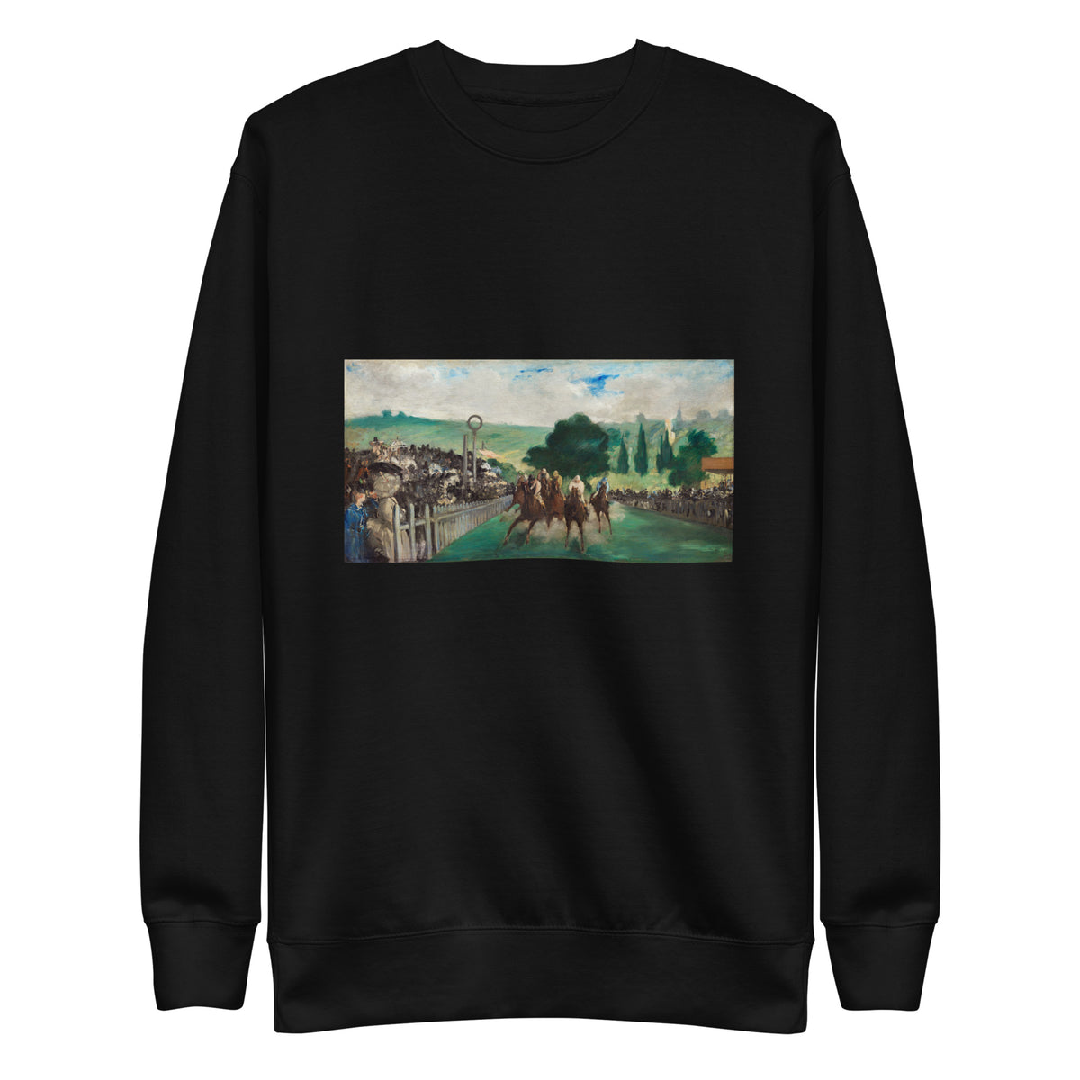 Black Sweater The Races At Longchamp Painting In High Resolution Signature