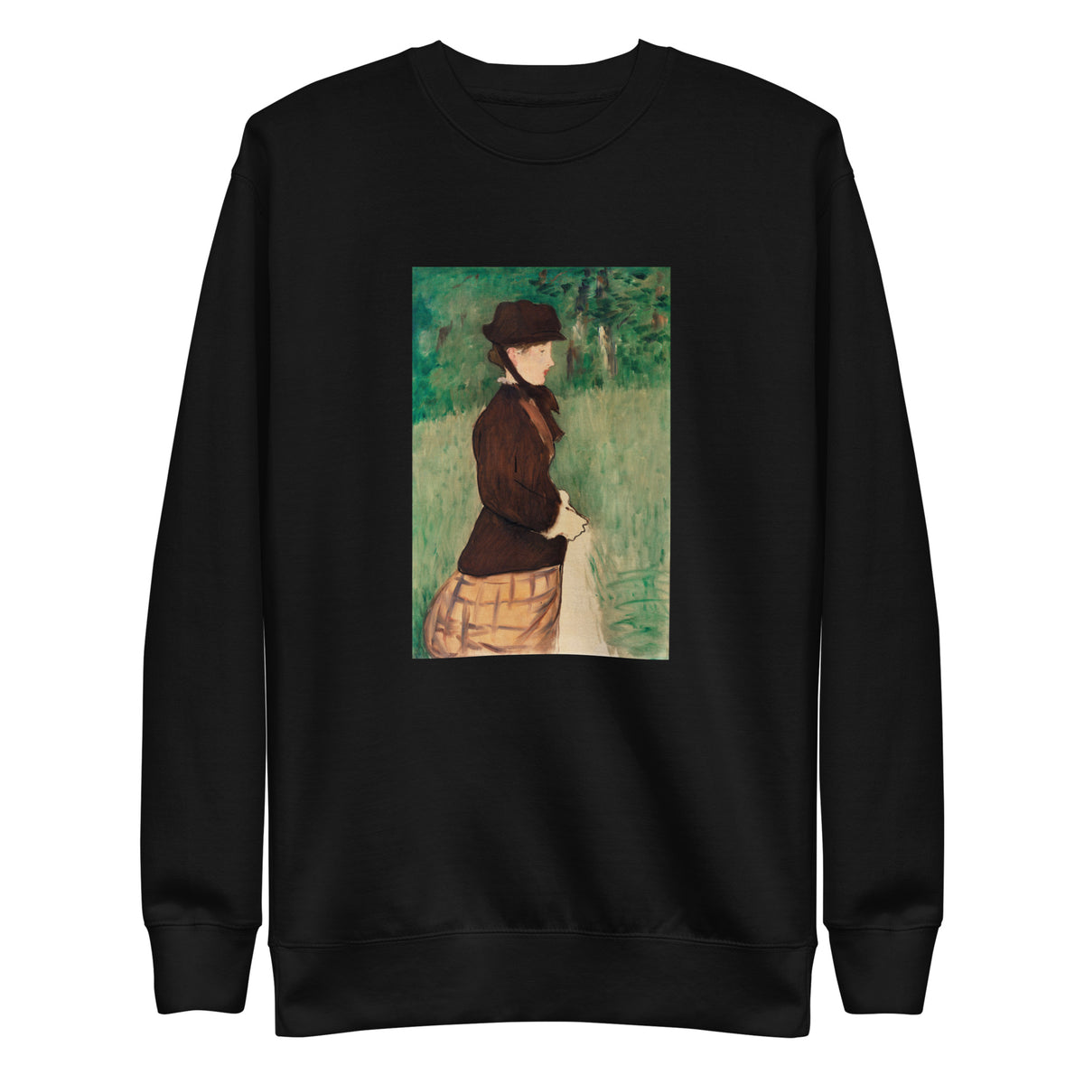 Black Sweater Young Woman In A Garden Jeune Femme Dans Un Jardin Painting In High Resolution Signature