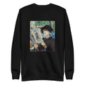 Black Sweater Woman Reading Painting In High Resolution Signature