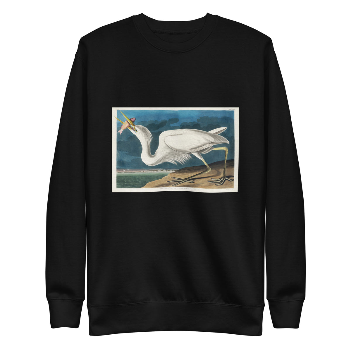 Black Sweater Great White Heron Signature