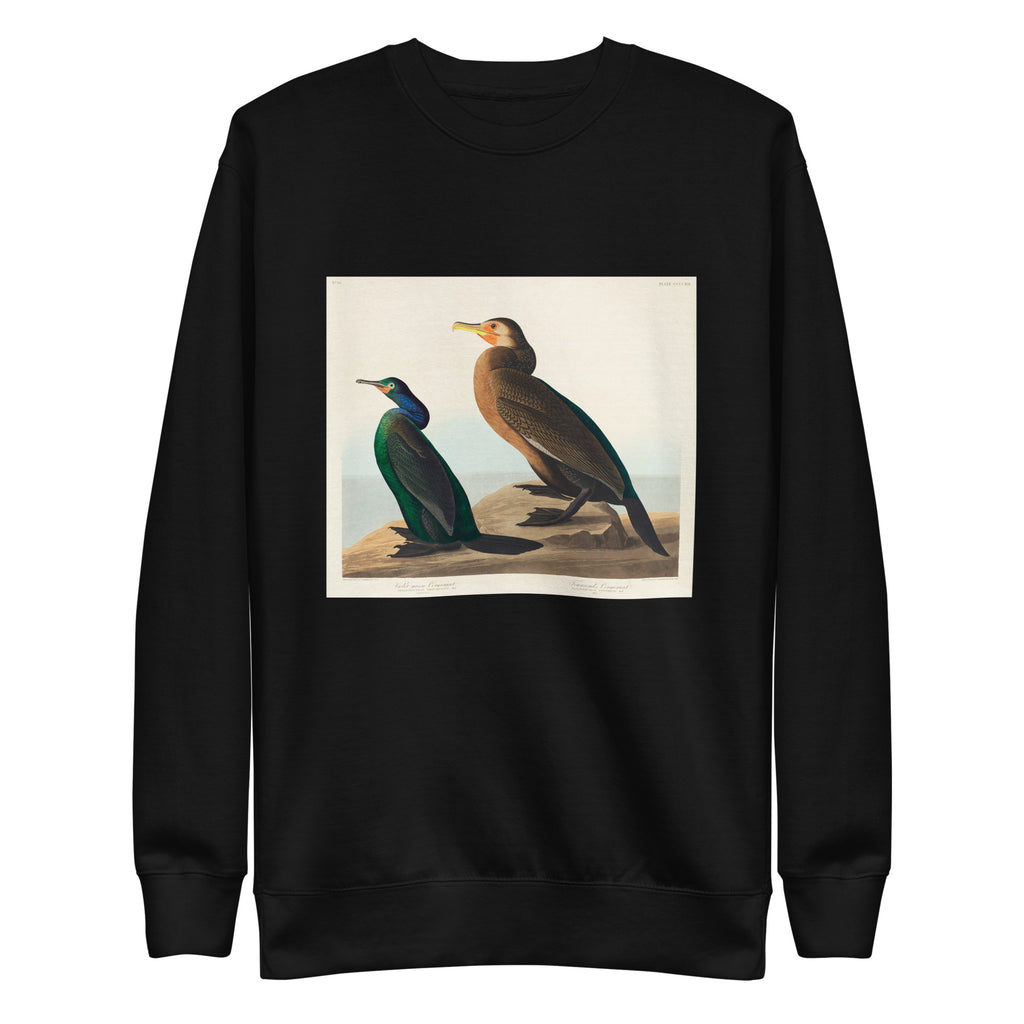 Black Sweater Violet-Green Cormorant And Townsend S Cormorant - John James Audubon 1827 Signature