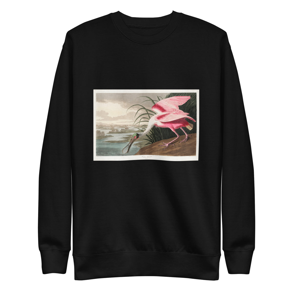 Black Sweater Roseate Spoonbill Signature