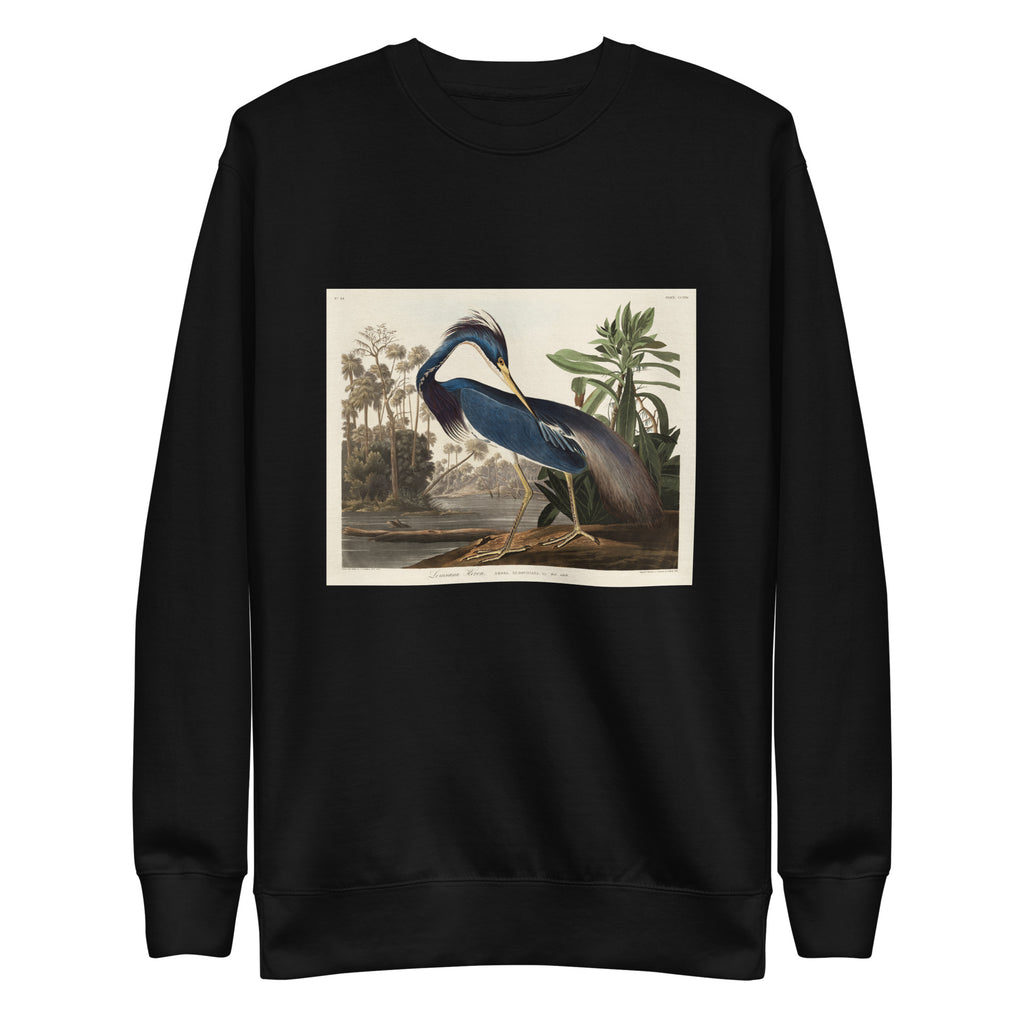 Black Sweater Louisiana Heron Signature