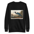 Black Sweater Blue Crane Or Heron Signature