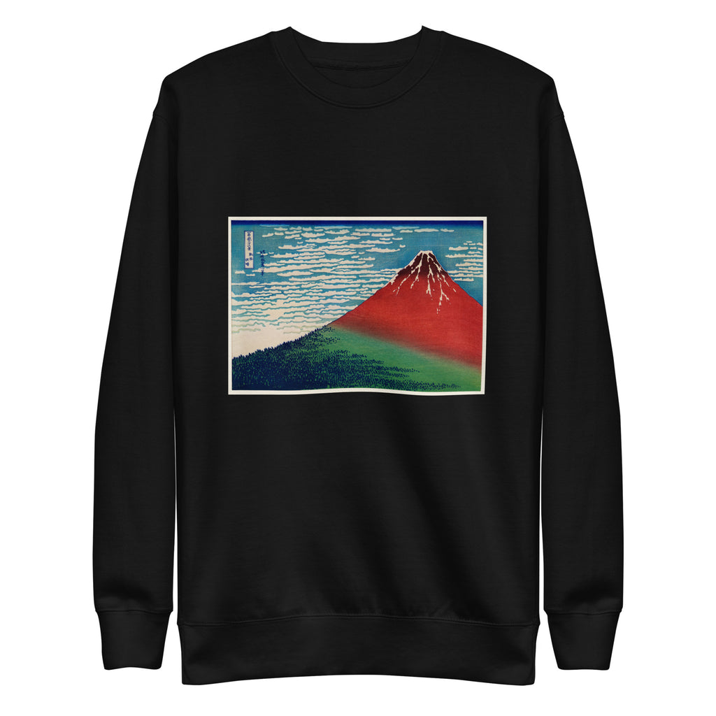 Black Sweater Katsushika Hokusai S Fine Wind Clear Morning A Famous Traditional Japanese Ukyio-E Style Illustration Of Mount Fuji Signature