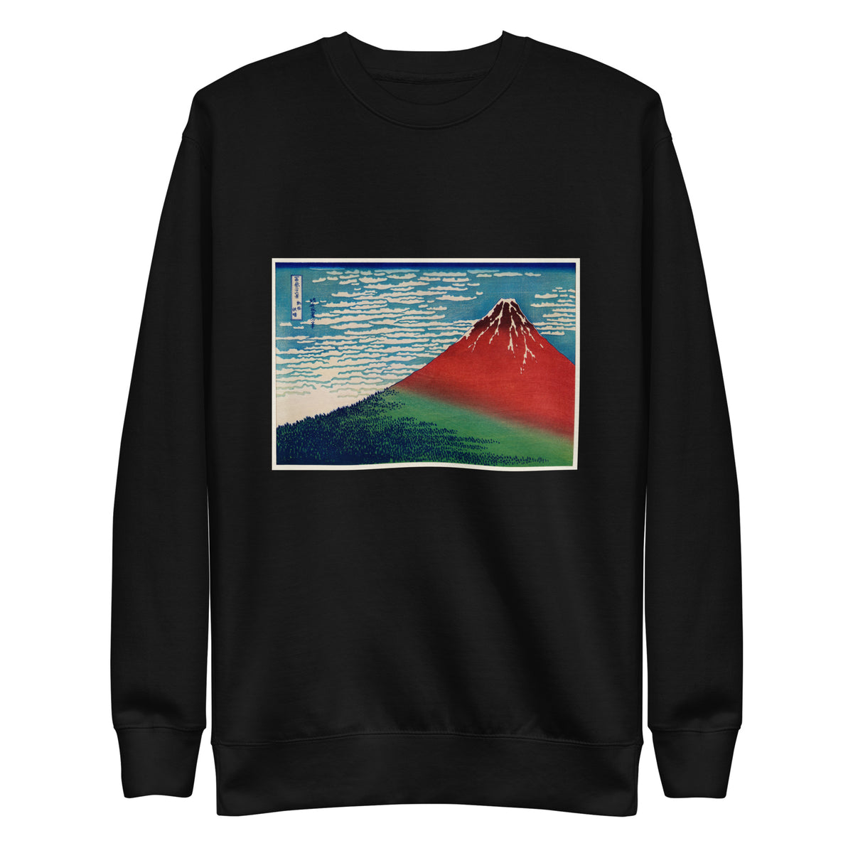 Black Sweater Katsushika Hokusai S Fine Wind Clear Morning A Famous Traditional Japanese Ukyio-E Style Illustration Of Mount Fuji Signature