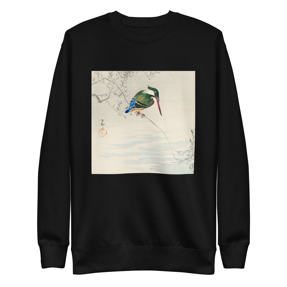 Black Sweater A Kingfisher - Ohara Koson 1920 Signature