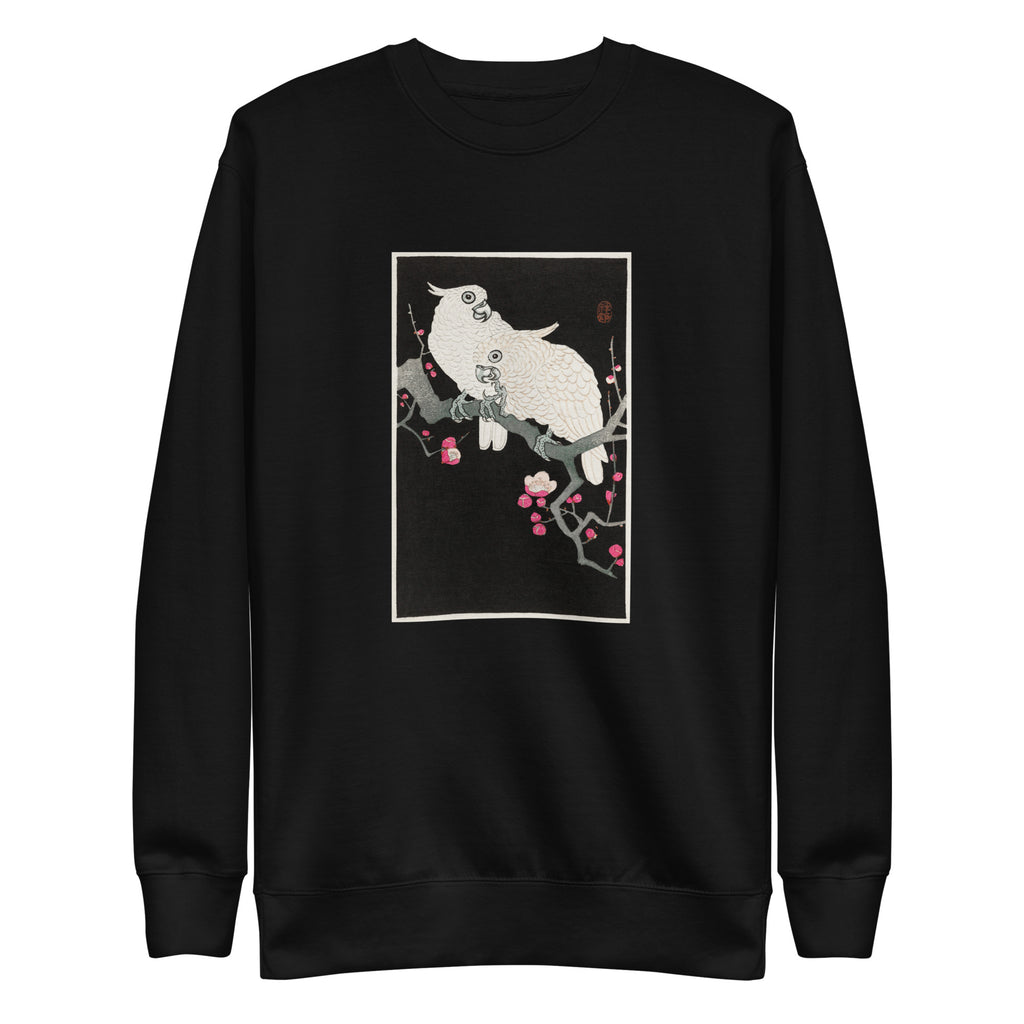 Black Sweater Two Cockatoo And Plum Blossom - Ohara Koson 1925 Signature
