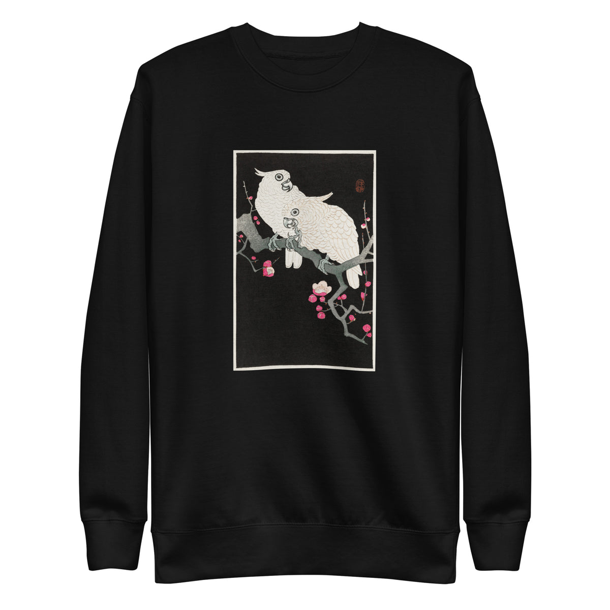Black Sweater Two Cockatoo And Plum Blossom - Ohara Koson 1925 Signature