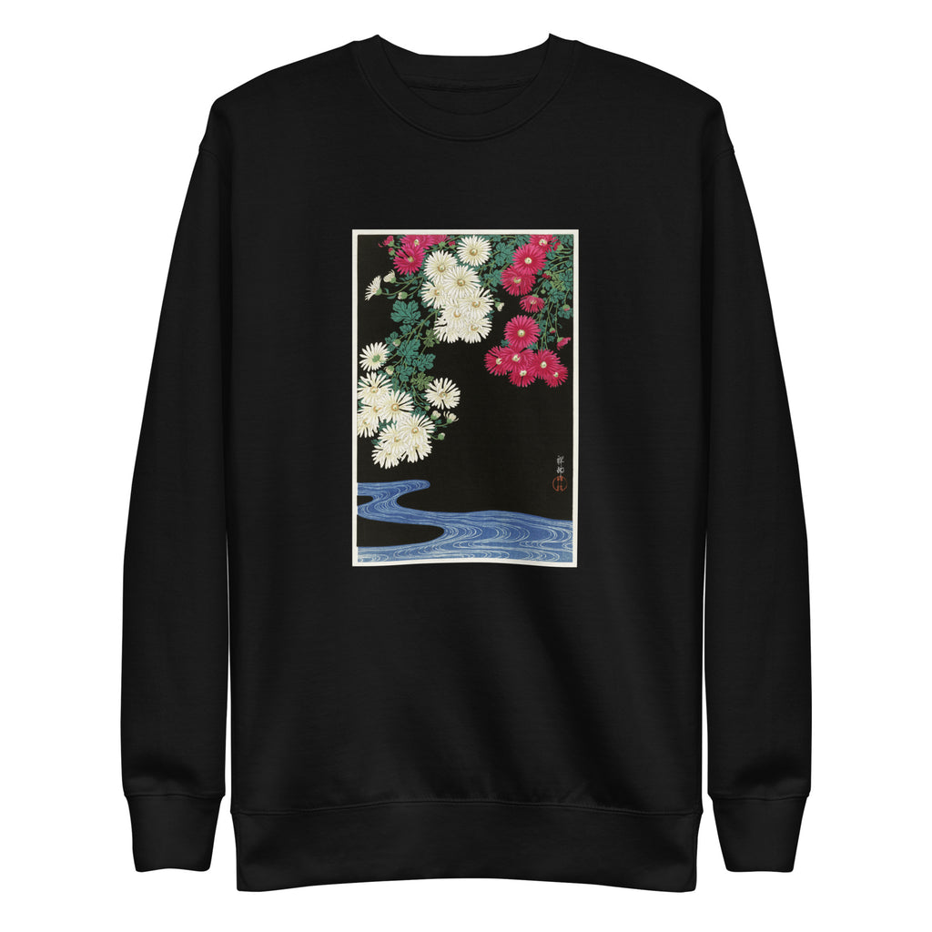 Black Sweater Chrysanthemums - Ohara Koson 1925 Signature
