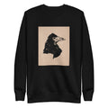 Black Sweater Raven Head Print In High Resolution Signature