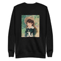 Black Sweater Young Girl On A Bench Fillette Sur Un Banc Painting In High Resolution Signature