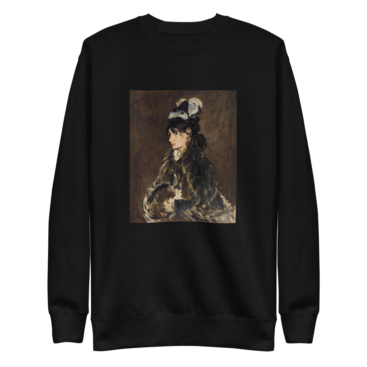 Black Sweater Berthe Morisot C 1869 Painting In High Resolution Signature