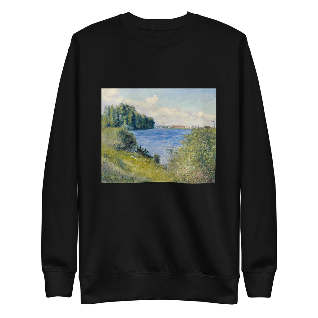 Black Sweater The Seine At Argenteuil Painting In High Resolution Signature